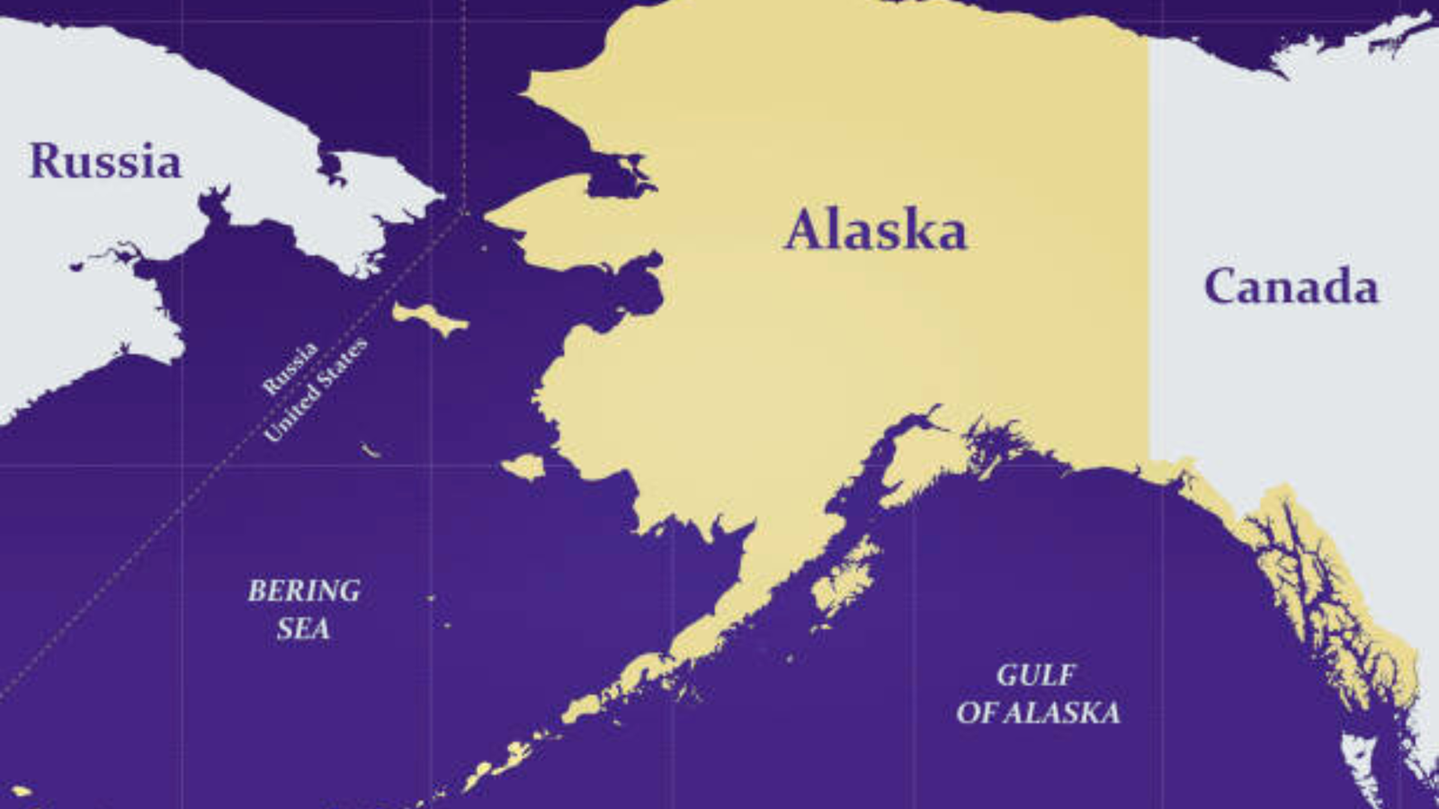 How far is Alaska from Russia