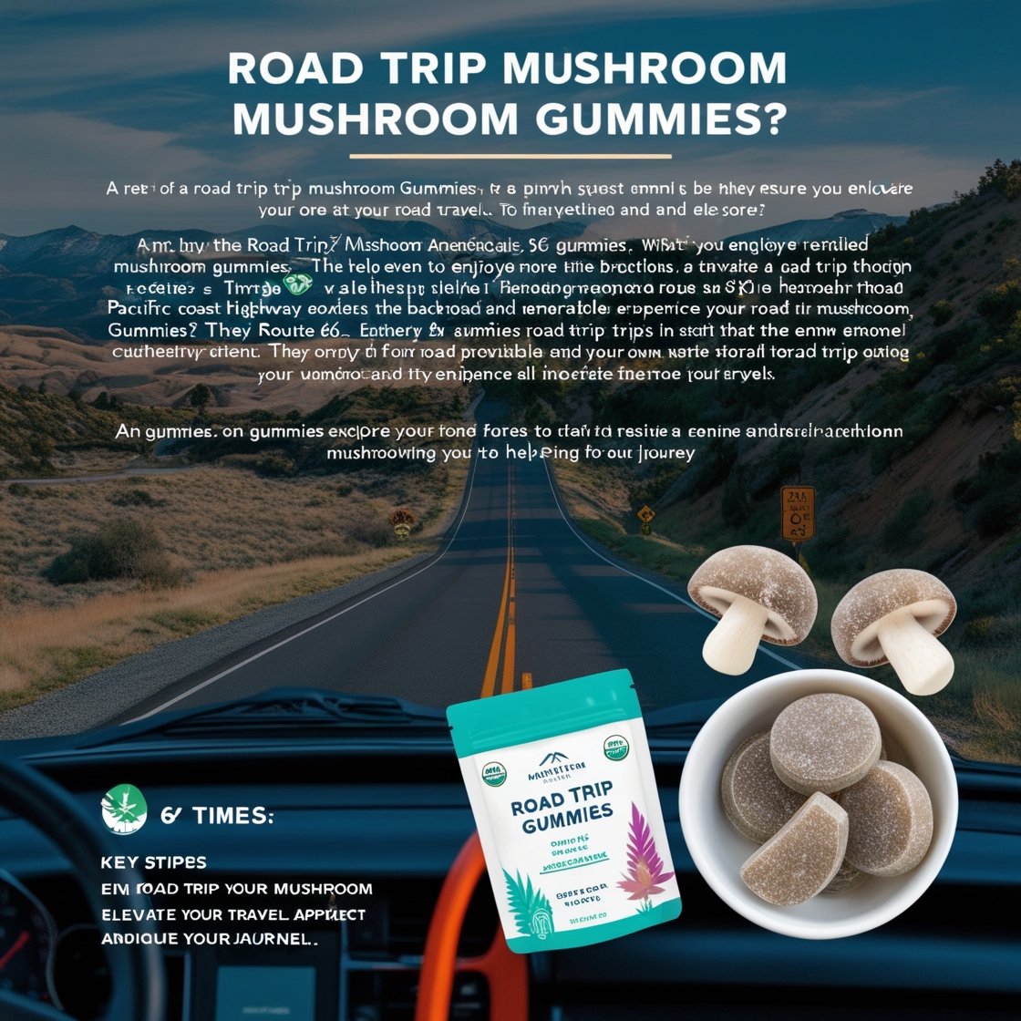 Road Trip Mushroom Gummies