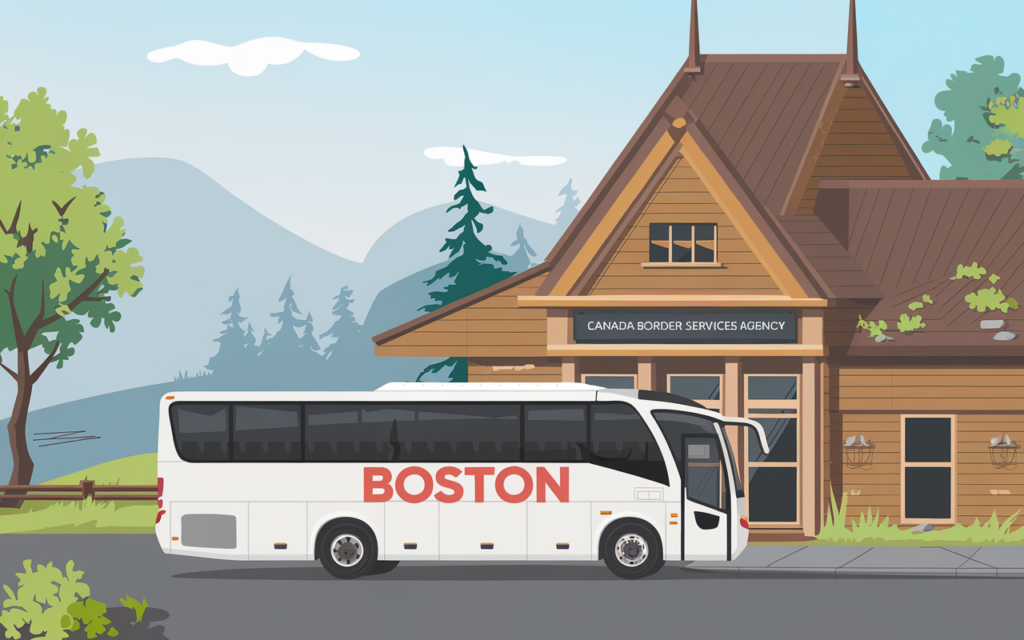 Canada Border Services Agency to Boston by bus