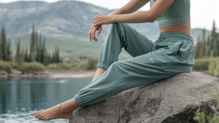 The Ultimate Travel Companion: Member’s Mark Women’s Woven Lightweight Travel Jogger Pants in Sea Green